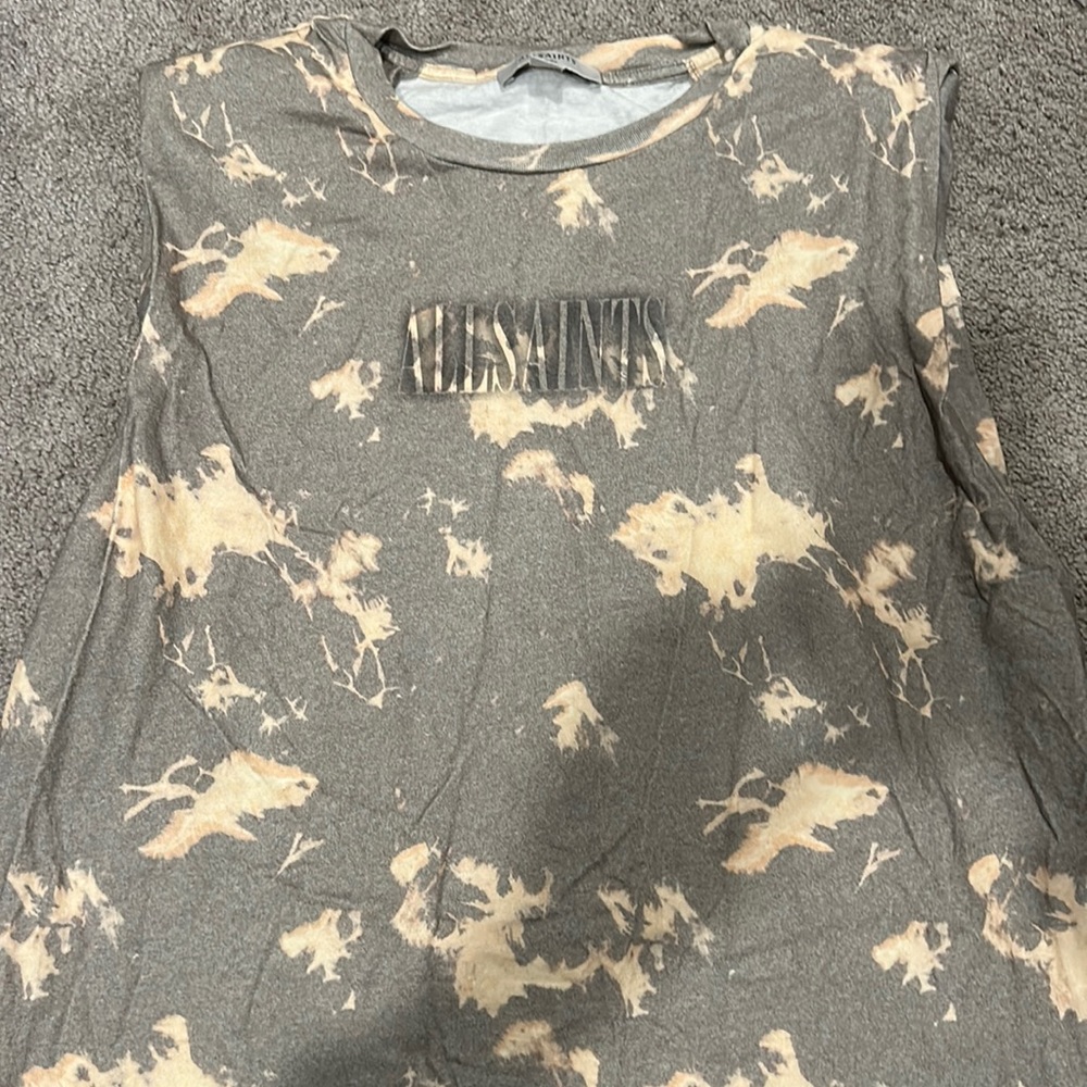 AllSaints graphic muscle tshirt